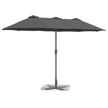 Trädgårdsparasol Antracit 370 x 197 x 239 cm