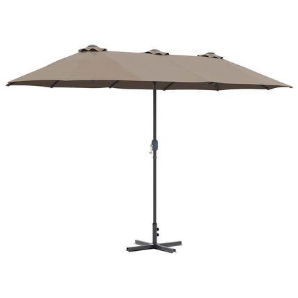 Trädgårdsparasol Taupe 370 x 197 x 239 cm