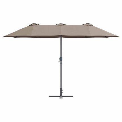 Trädgårdsparasol Taupe 370 x 197 x 239 cm