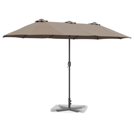 Trädgårdsparasol Taupe 370 x 197 x 239 cm