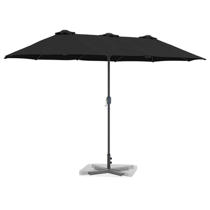 Trädgårdsparasol Svart 370 x 197 x 239 cm