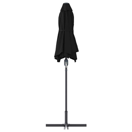 Trädgårdsparasol Svart 370 x 197 x 239 cm