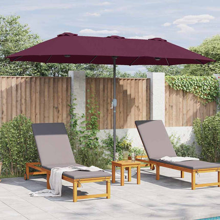 Trädgårdsparasol Bordeaux Röd 370 x 197 x 239 cm