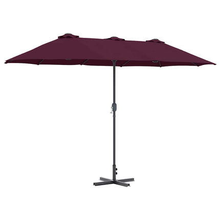 Trädgårdsparasol Bordeaux Röd 370 x 197 x 239 cm