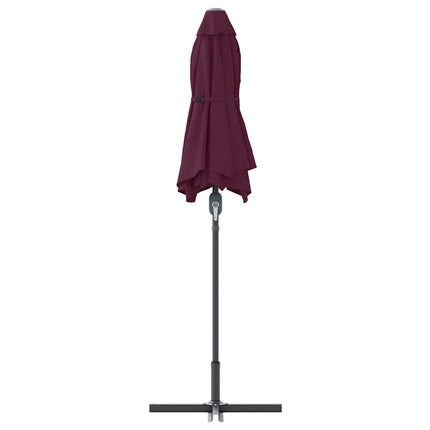 Trädgårdsparasol Bordeaux Röd 370 x 197 x 239 cm