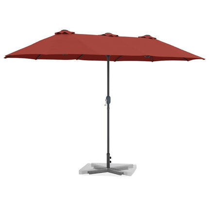 Trädgårdsparasol Terracotta 370 x 197 x 239 cm
