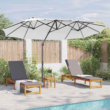 Parasoll Sand 372 x 198 x 243 cm Polyester och aluminium
