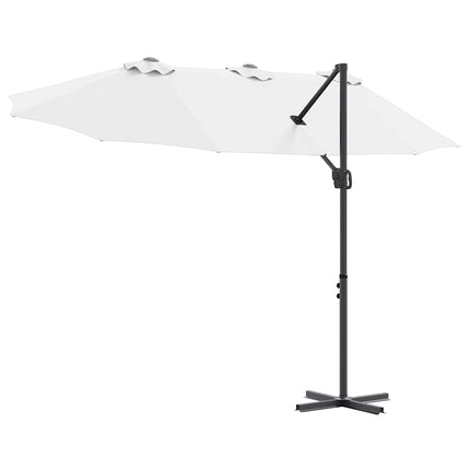 Parasoll Sand 372 x 198 x 243 cm Polyester och aluminium