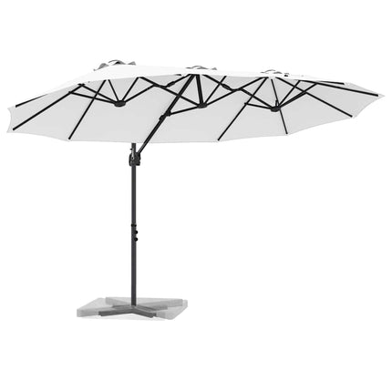 Parasoll Sand 372 x 198 x 243 cm Polyester och aluminium