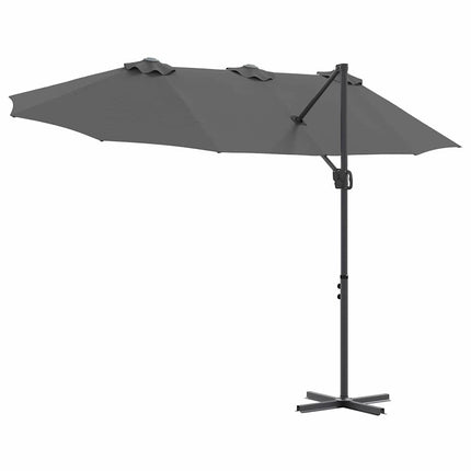 Parasoll Antracit 372 x 198 x 243 cm Polyester och aluminium