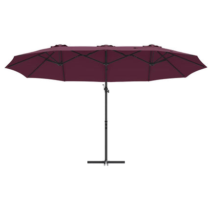 Parasoll Bordeaux Röd 372 x 198 x 243 cm