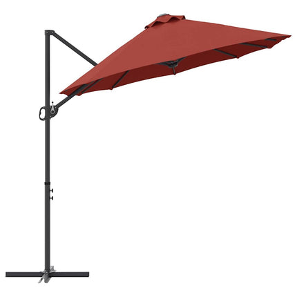 Parasoll Terracotta 372 x 198 x 243 cm Polyester och aluminium
