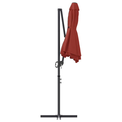 Parasoll Terracotta 372 x 198 x 243 cm Polyester och aluminium