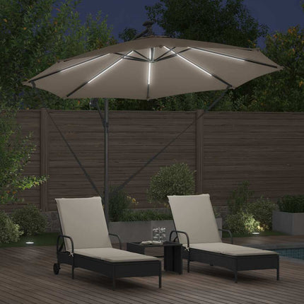 Parasoll Taupe 294 x 294 x 248 cm Polyester och aluminium