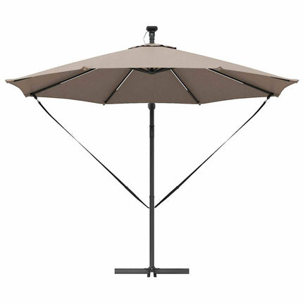 Parasoll Taupe 294 x 294 x 248 cm Polyester och aluminium