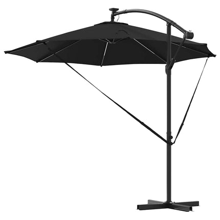 Parasoll 294 x 294 x 248 cm Polyester och aluminium Svart