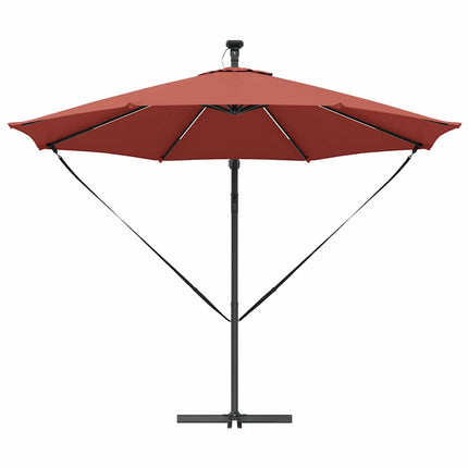 Parasoll Terracotta 294 x 294 x 248 cm Polyester och aluminium