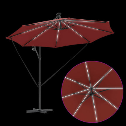 Parasoll Terracotta 294 x 294 x 248 cm Polyester och aluminium