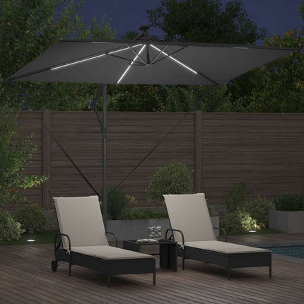 Parasoll Antracit 294 x 200 x 270 cm Polyester och aluminium