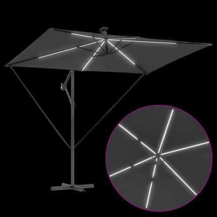 Parasoll Antracit 294 x 200 x 270 cm Polyester och aluminium