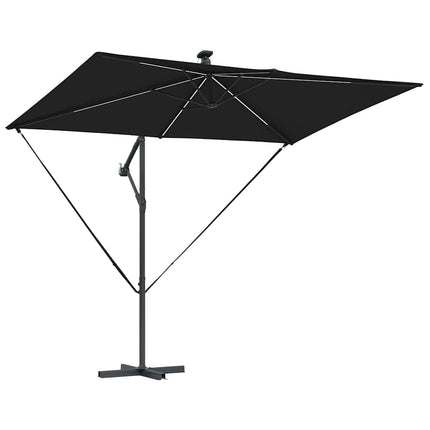 Parasoll Svart 294 x 200 x 270 cm Polyester och aluminium
