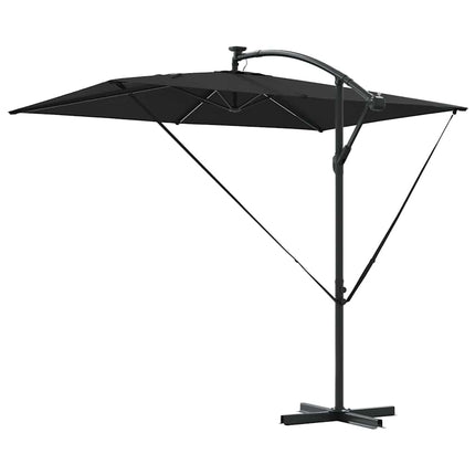 Parasoll Svart 294 x 200 x 270 cm Polyester och aluminium