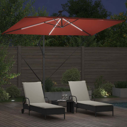 Parasoll Terracotta 294 x 200 x 270 cm Polyester och aluminium