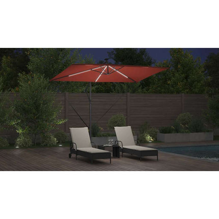 Parasoll Terracotta 294 x 200 x 270 cm Polyester och aluminium