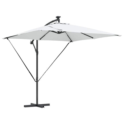 Parasoll Sand 249 x 249 x 250 cm Polyester och aluminium