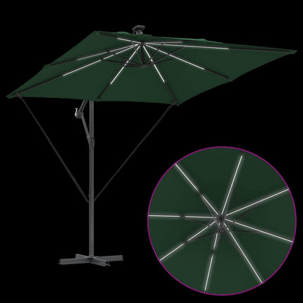 Parasoll Grön 249 x 249 x 250 cm Polyester och aluminium