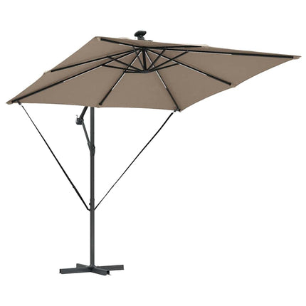 Parasoll Taupe 249 x 249 x 250 cm Polyester och aluminium