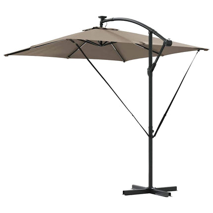 Parasoll Taupe 249 x 249 x 250 cm Polyester och aluminium