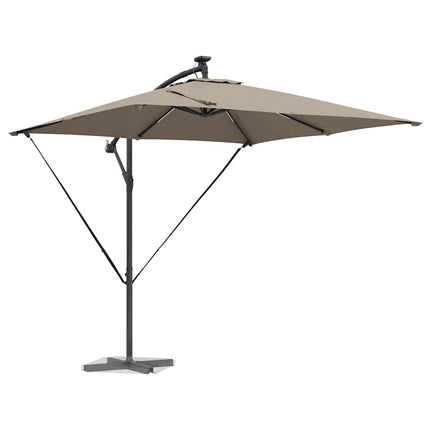 Parasoll Taupe 249 x 249 x 250 cm Polyester och aluminium