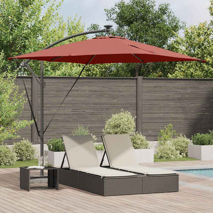 Parasoll Terracotta 249 x 249 x 250 cm Polyester och aluminium