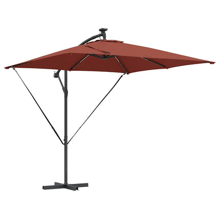 Parasoll Terracotta 249 x 249 x 250 cm Polyester och aluminium