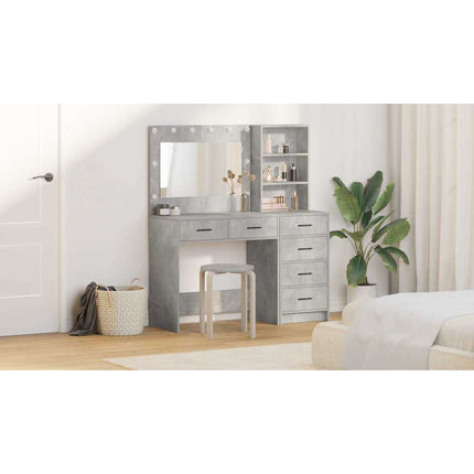 Smyckebord 2 st Grå 78.5 x 41 x 135 cm Konstruerat trä
