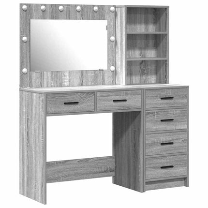 Smyckebord 2 st Ljusgrå 78.5 x 41 x 135 cm Konstruerat trä