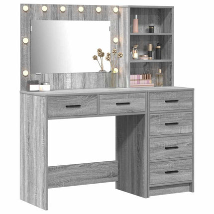 Smyckebord 2 st Ljusgrå 78.5 x 41 x 135 cm Konstruerat trä