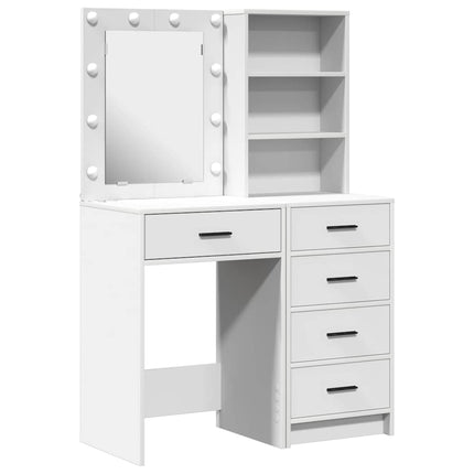 Smyckebord 2 st Vit 50 x 41 x 135 cm Konstruerat trä