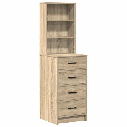 Smyckebord med låda 2 pcs Brun 50 x 41 x 135 cm Konstruerat trä