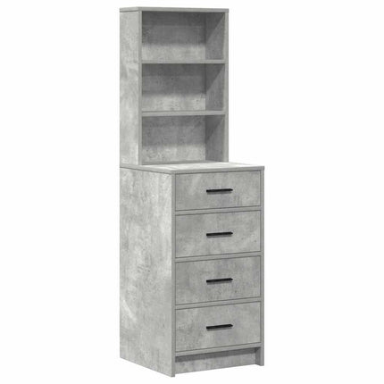 Smyckebord med låda 2 pcs Grå 50 x 41 x 135 cm Konstruerat trä