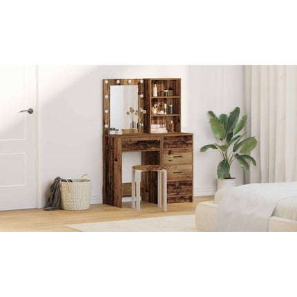 Smyckebord 2 st Brun 50 x 41 x 135 cm Konstruerat trä