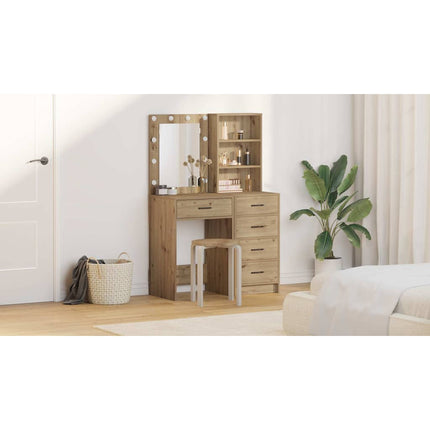 Smyckebord 2 st Brun 50 x 41 x 135 cm Konstruerat trä