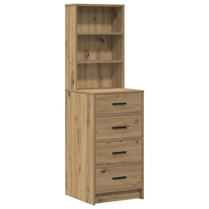 Smyckebord med låda 2 pcs Brun 50 x 41 x 135 cm Konstruerat trä