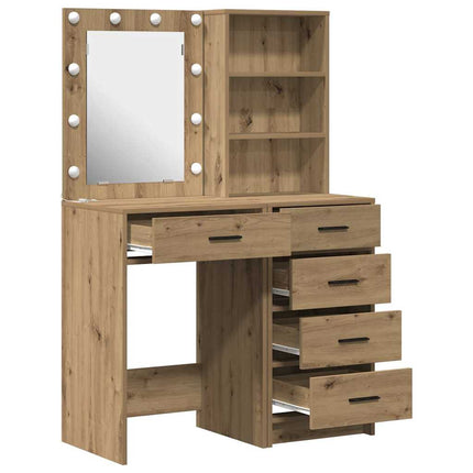 Smyckebord 2 st Brun 50 x 41 x 135 cm Konstruerat trä