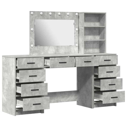 Smyckebord 3 st Betonggrå 78,5 x 41 x 135 cm Konstruerat trä