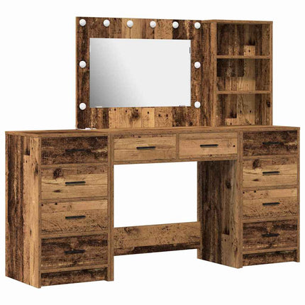 Smyckebord 3 st Gammalt trä 78,5 x 41 x 135 cm Konstruerat trä