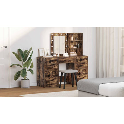 Smyckebord 3 st Brun 40 x 41 x 135 cm Konstruerat trä