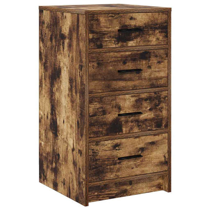 Smyckebord med spegelbelysning 3 pcs Brun Konstruerat trä