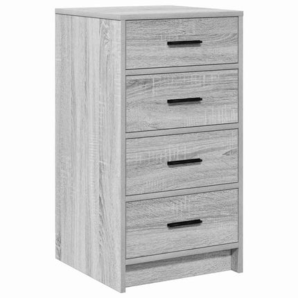 Smyckebord med spegelbelysning 3 pcs Grå Konstruerat trä